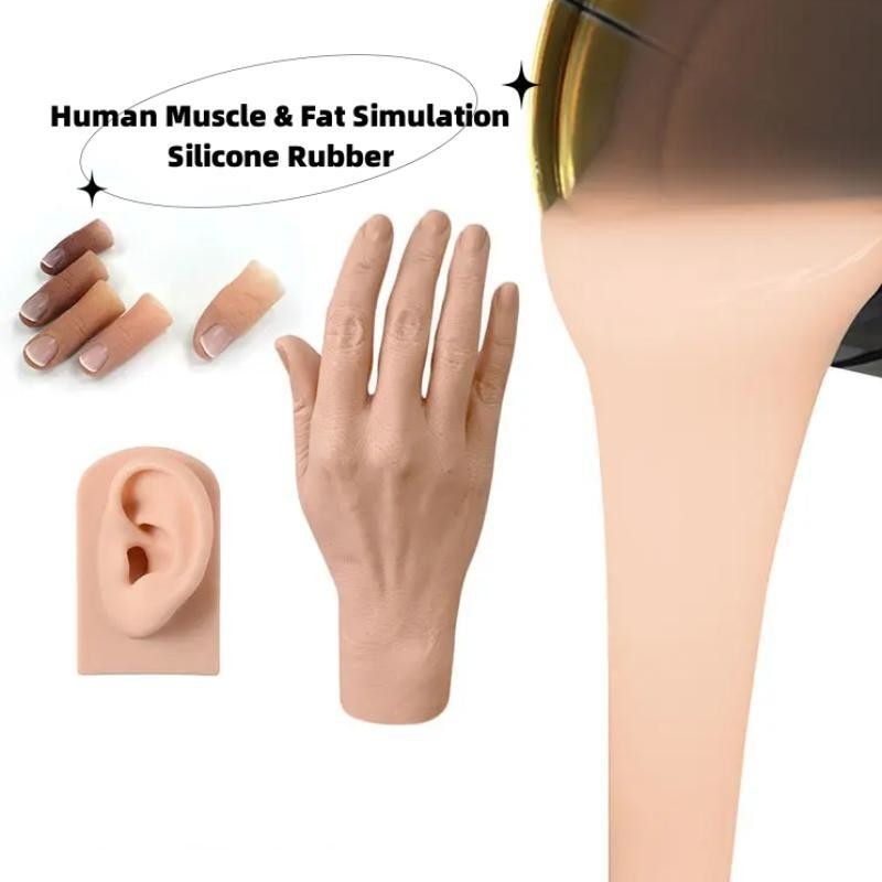 músculo 4.0Mpa humano e borracha de silicone gorda do elastómetro da simulação para a fatura artificial dos membros